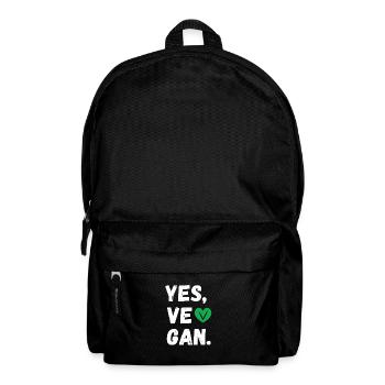 Yes We Can Veganer Vegan Tierfreund Tierschutz - Rucksack - Schwarz - Vorne