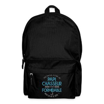 papi chasseur formidable chasse papy grand père - Sac à dos - noir - Devant