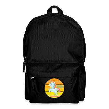 Schulkind 2023 Einhorn Einschulung Erstklässlerin - Rucksack - Schwarz - Vorne