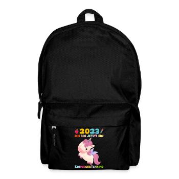 Kindergarten 2023 Einhorn Mädchen Tochter Kita - Rucksack - Schwarz - Vorne