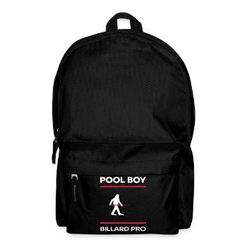 Billard snooker Billardspieler Poolboy Poolbillard - Rucksack - Schwarz - Vorne