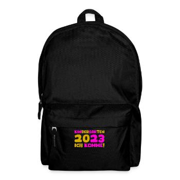 Kindergarten 2023 Ich Komme Mädchen Kita Geschenk - Rucksack - Schwarz - Vorne