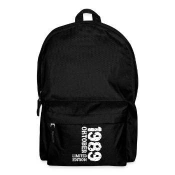 1989 Oktober Limited Edition 34. Geburtstag Deko - Rucksack - Schwarz - Vorne