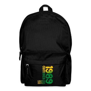 1989 Oktober Limited Edition 34. Geburtstag Deko - Rucksack - Schwarz - Vorne