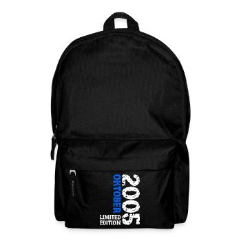 2005 Oktober Limited Edition 18. Geburtstag Deko - Rucksack - Schwarz - Vorne