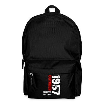1957 Oktober Limited Edition 66. Geburtstag Deko - Rucksack - Schwarz - Vorne