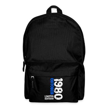 1980 Oktober Limited Edition 43. Geburtstag Deko - Rucksack - Schwarz - Vorne