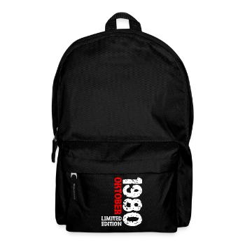 1980 Oktober Limited Edition 43. Geburtstag Deko - Rucksack - Schwarz - Vorne