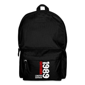1989 Oktober Limited Edition 34. Geburtstag Deko - Rucksack - Schwarz - Vorne