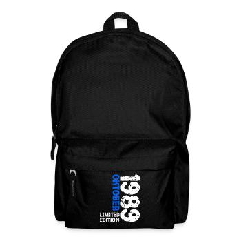 1989 Oktober Limited Edition 34. Geburtstag Deko - Rucksack - Schwarz - Vorne