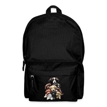 Lustige Hunde - Rucksack - Schwarz - Vorne