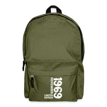 1969 November Limited Edition 54th Birthday Decoration - Backpack - olive green - Front
