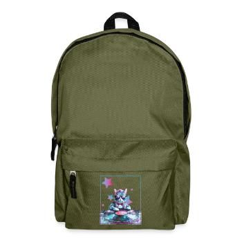 DJ Mix, Ai Cat - Backpack - olive green - Front