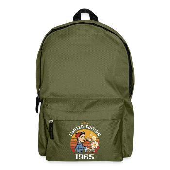Rétro Année de naissance 1965 Vintage Anniversaire 1965 - Sac à dos - vert olive - Devant