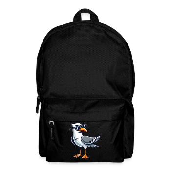 Cool Seagull Coast North Sea Baltic Sea Sunglasses - Backpack - black - Front