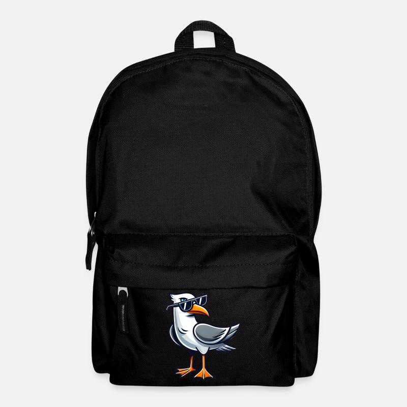 Coole Möwe Küste Nordsee Ostsee Sonnenbrille - Rucksack - Schwarz