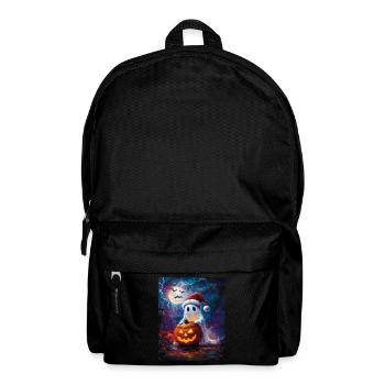 Halloween Gift Ghost with Christmas Hat Decoration - Backpack - black - Front