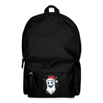Halloween Gift Ghost with Christmas Hat Decoration - Backpack - black - Front