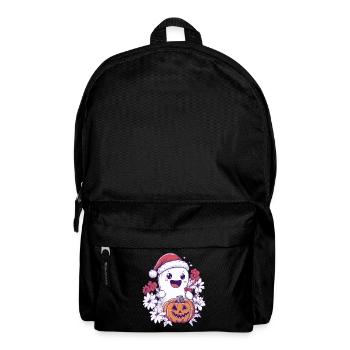 Halloween Gift Ghost with Christmas Hat Decoration - Backpack - black - Front