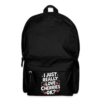 Kirsche Kirschen Früchte Essen - Rucksack - Schwarz - Vorne
