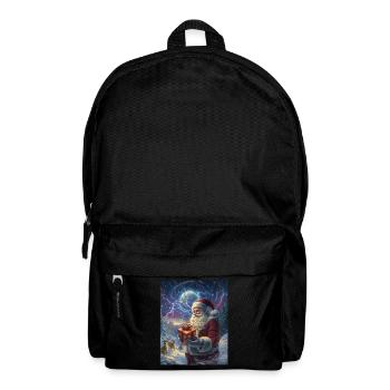 Weihnachtsmann Frauen Männer Kinder Weihnachten - Rucksack - Schwarz - Vorne