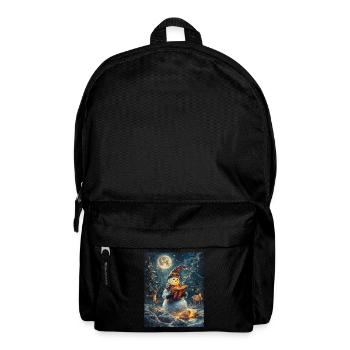 Snowman Christmas Decoration Women Men Children - Backpack - black - Front