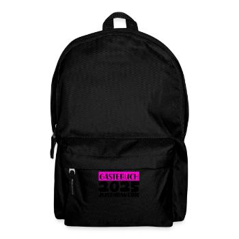 Jugendweihe 2025 Gästebuch Geschenk Mädchen Jungen - Rucksack - Schwarz - Vorne