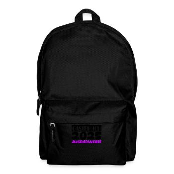 Jugendweihe 2025 Gästebuch Geschenk Mädchen Jungen - Rucksack - Schwarz - Vorne