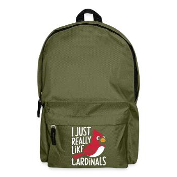 Kardinal Rotkardinal Vogel Roter Kardinal - Rucksack - Olivgrün - Vorne