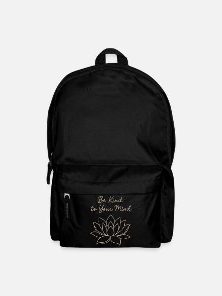 Be Kind to Your Mind – Self-Care Design - Backpack - black