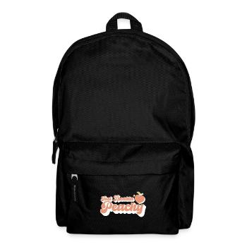 juste pêche - peach fruit dicton - Sac à dos - noir - Devant