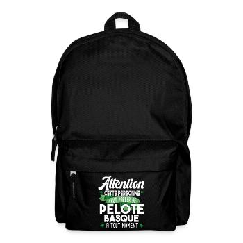 Pelote Basque Balle Sport Humour Athlète Joueur - Sac à dos - noir - Devant