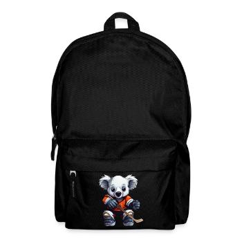 Eishockeyspieler Koala, Sportliches Tierdesign - Rucksack - Schwarz - Vorne