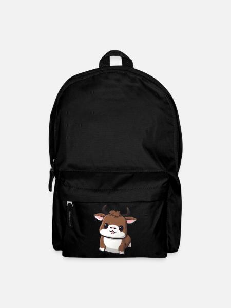 Süße Kuh, Bulle, Ochse, Büffel Illustration - Rucksack - Schwarz