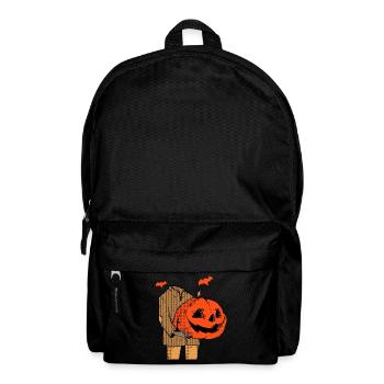 Scary Spooky Jack O Laterne Gesicht Kürbis Männer Jungen - Rucksack - Schwarz - Vorne
