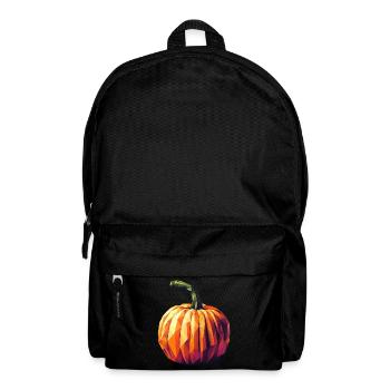 Autumn Magic: Geometric Pumpkin in - Backpack - black - Front