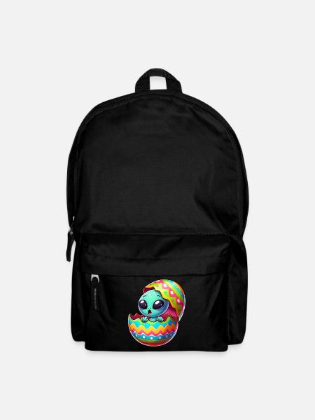 Buntes Alien-Osterei Schlüpf-Design - Rucksack - Schwarz