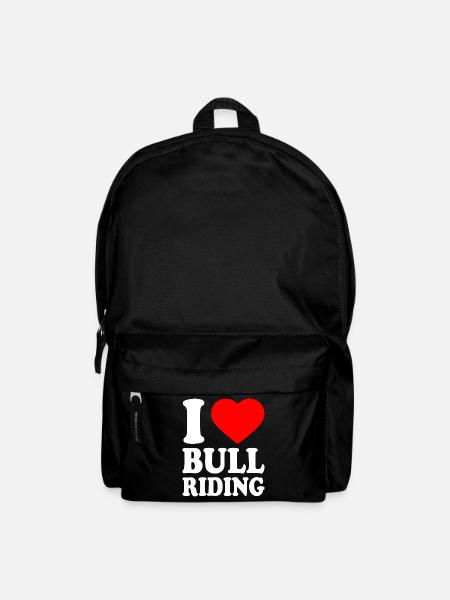 I love bull riding - Rucksack - Schwarz