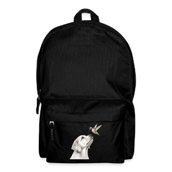 Labrador Kolibri Bleistift Hunde Motiv - Rucksack - Schwarz - Vorne