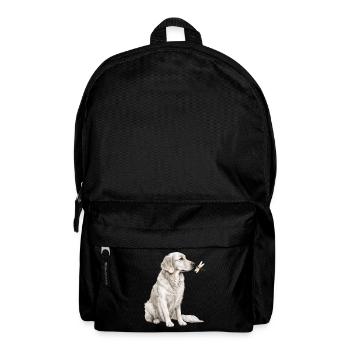 Motif de chien libellule Golden Retriever pour les amateurs de chiens - Sac à dos - noir - Devant