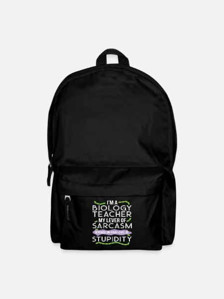 Citation drôle de biologie pour le cadeau de professeur de biologie - Sac à dos - noir