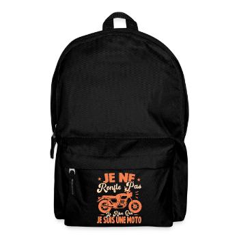 Je Ne Ronfle Pas Je Rêve Que Je Suis Une Moto - Sac à dos - noir - Devant