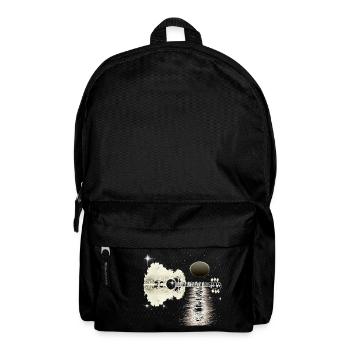 Akustische Gitarre in Romantischem Mondlicht - Rucksack - Schwarz - Vorne