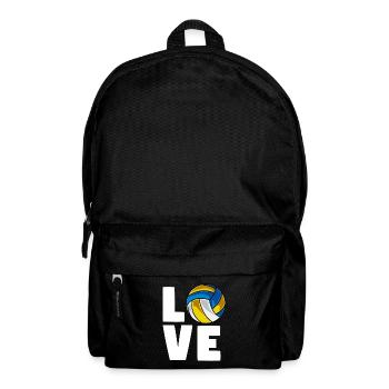 Volleyball Love Volleyball-Team Volleyballtrainer - Rucksack - Schwarz - Vorne