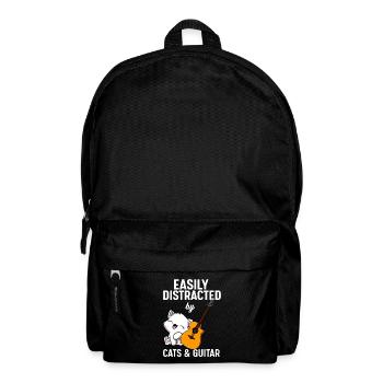 Gitarre Katze Gitarrist Musiker Guitar - Rucksack - Schwarz - Vorne