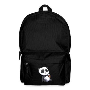 Panda Bubble Tea Boba Pandabär Kawaii Bär Kaffee - Rucksack - Schwarz - Vorne