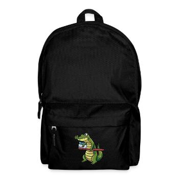 Alligator Zähne putzen Krokodil Raubtier Reptil - Rucksack - Schwarz - Vorne