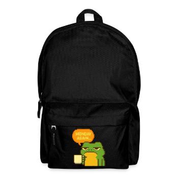 Monday frog in pixel style - Backpack - black - Front