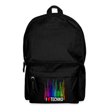Love Techno - Rucksack - Schwarz - Vorne