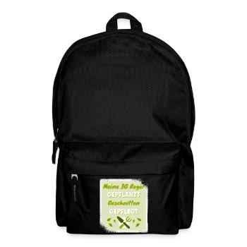 Mein 3G Garten Gepflanzt Geschnitten Gepflegt - Rucksack - Schwarz - Vorne